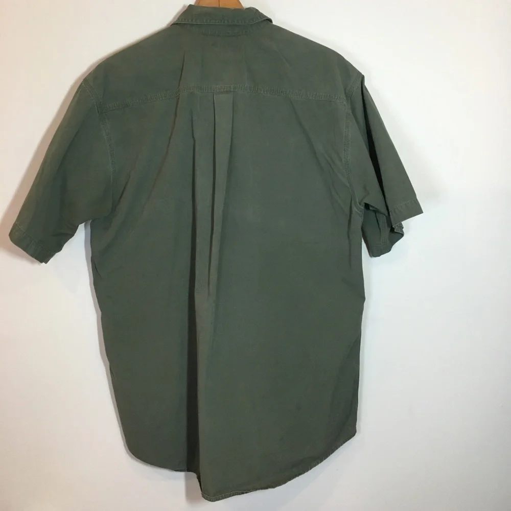 Carhartt mens short sleeve button down casual shirt size large tall 100% cotten - Picture 3 of 4
